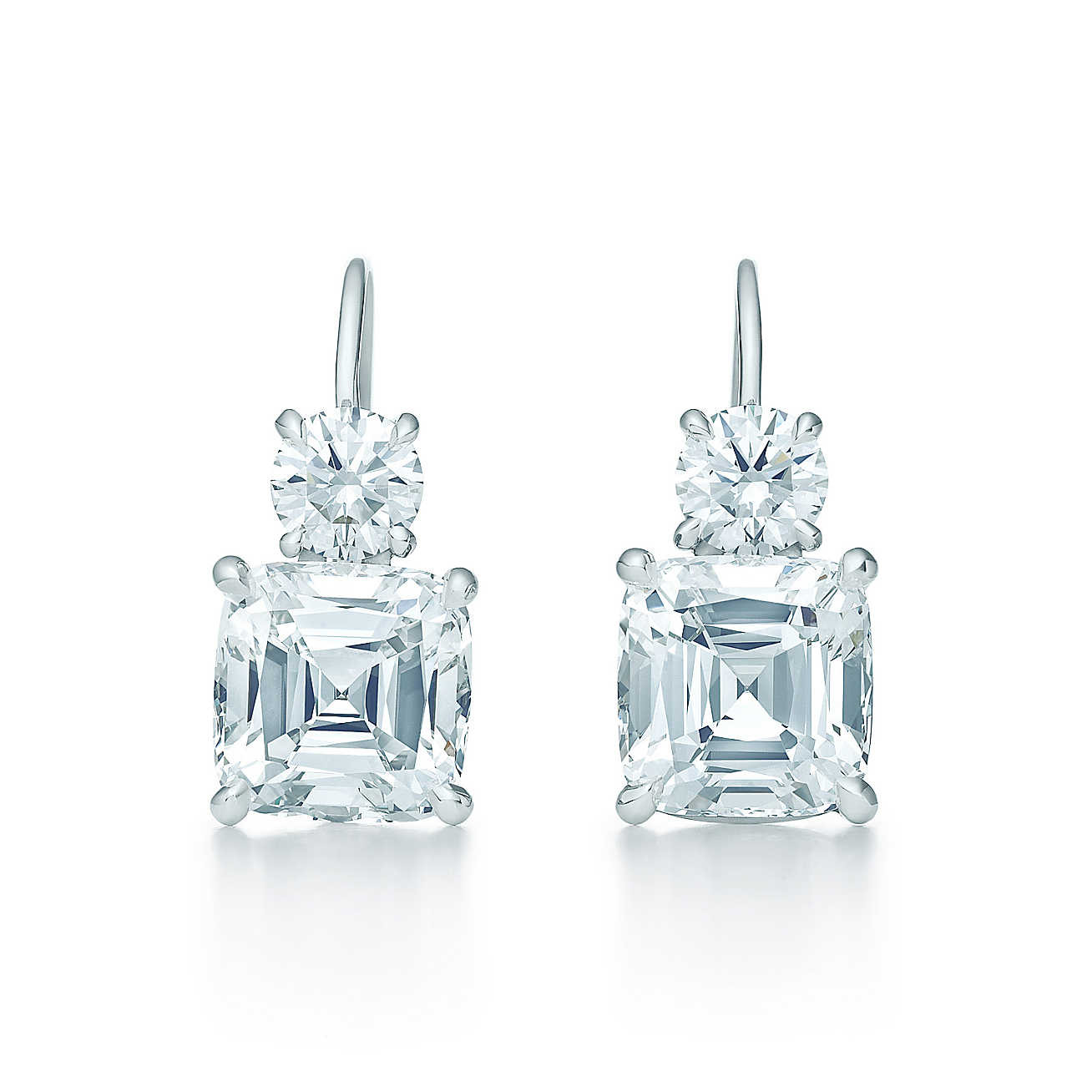 Tiffany Diamond Earrings
 Tiffany Legacy™ earrings in platinum with diamonds
