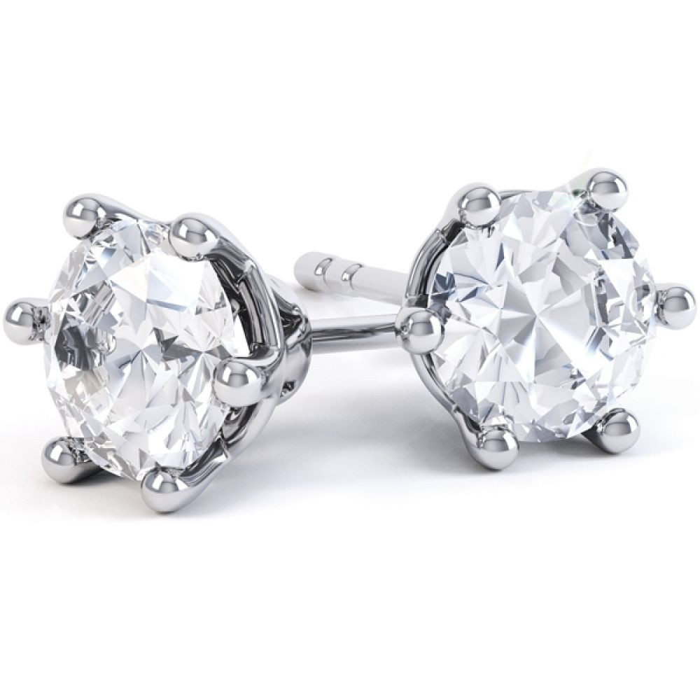 Tiffany Diamond Earrings
 0 30cts 6 Claw Tiffany Inspired Diamond Earrings