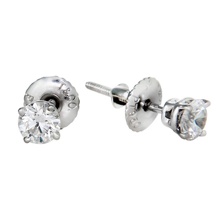 Tiffany Diamond Earrings
 TIFFANY and PANY Diamond Stud Earrings at 1stdibs