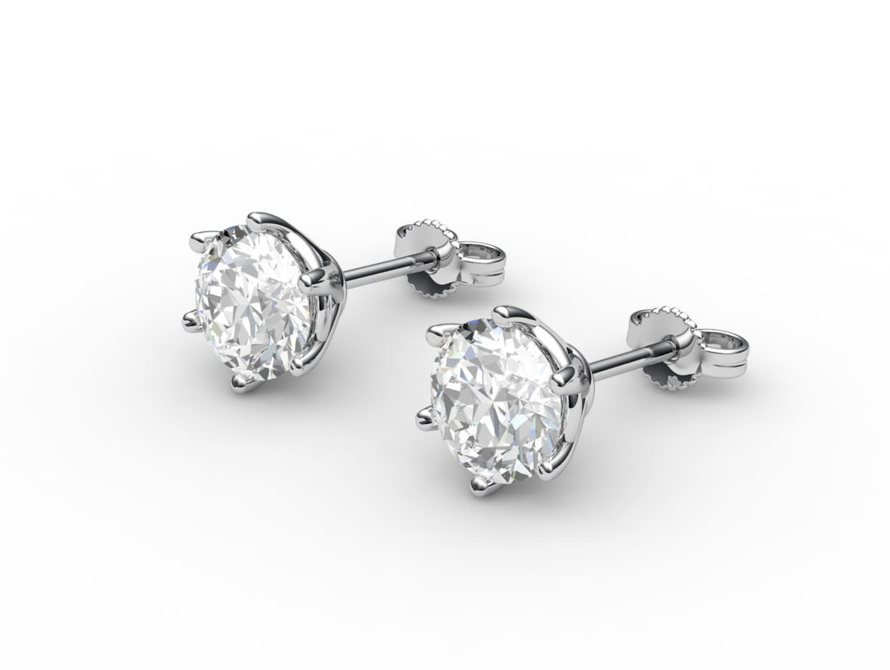Tiffany Diamond Earrings
 3D printable model Earrings Tiffany style with diamonds