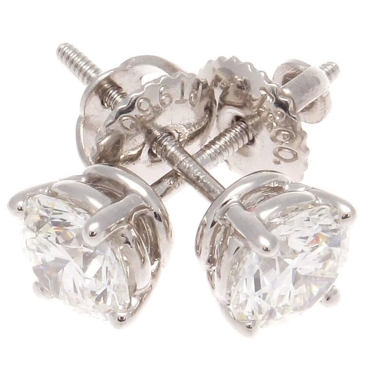 Tiffany Diamond Earrings
 Tiffany Diamond Stud Platinum Earrings at 1stdibs