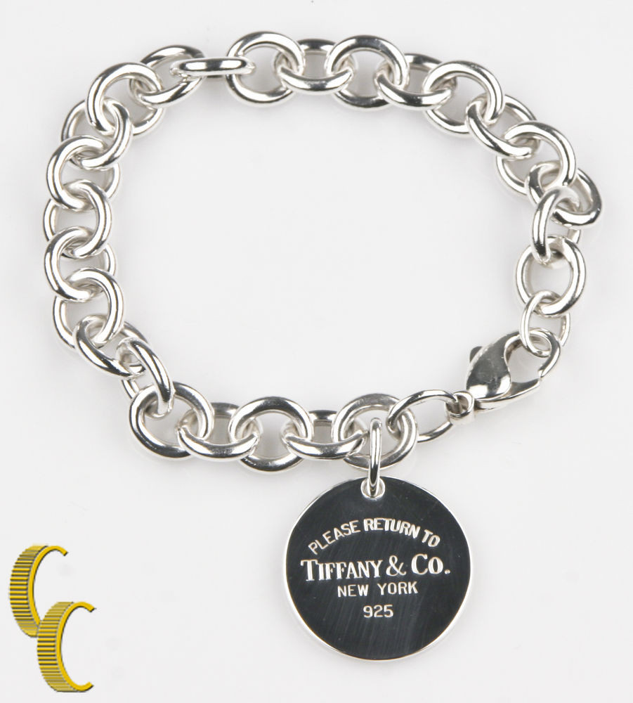 Tiffany Sterling Silver Bracelet
 Tiffany & Co Sterling Silver Round "Return to" Tag Charm