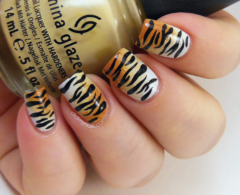 Tiger Nail Art
 Did My Nails Twinsie Tuesday Circus Inspired