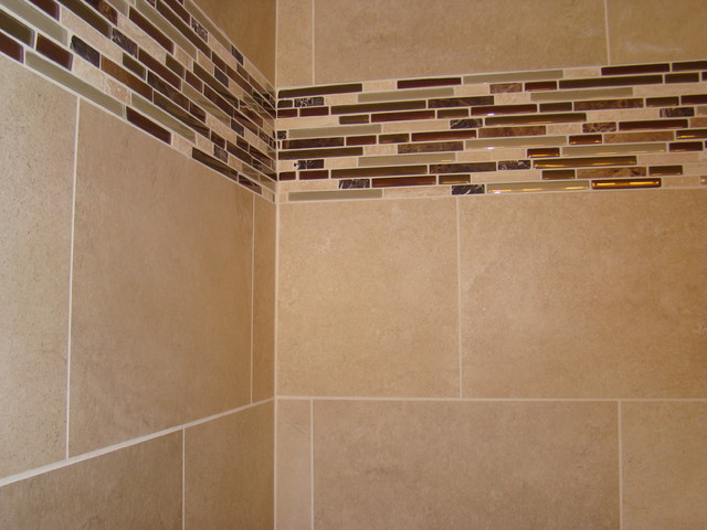 Tile Borders For Bathrooms
 Glass Tile Border Modern Bathroom Cleveland by
