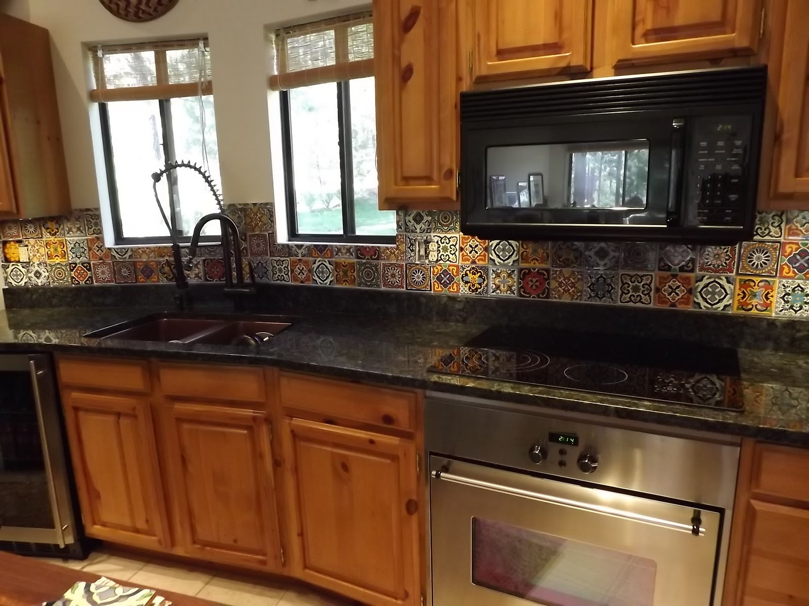Tiled Kitchen Backsplash
 Dusty Coyote Mexican Tile Kitchen Backsplash DIY