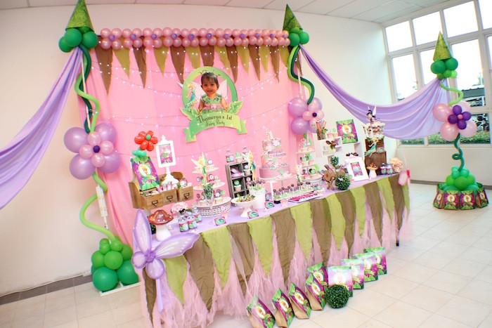 Tinkerbell Birthday Decorations
 Kara s Party Ideas Tinkerbell Themed Birthday Party Cake