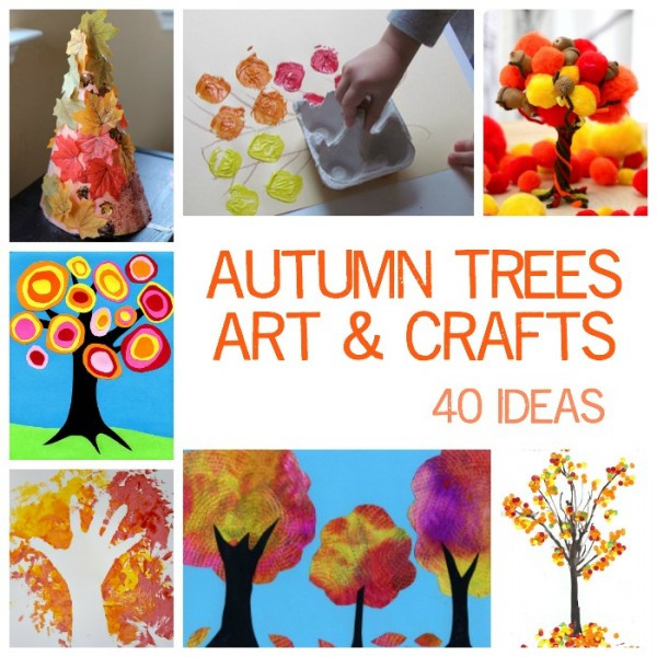 Toddler Art And Craft Projects
 Children s Autumn Tree Art and Crafts Emma Owl