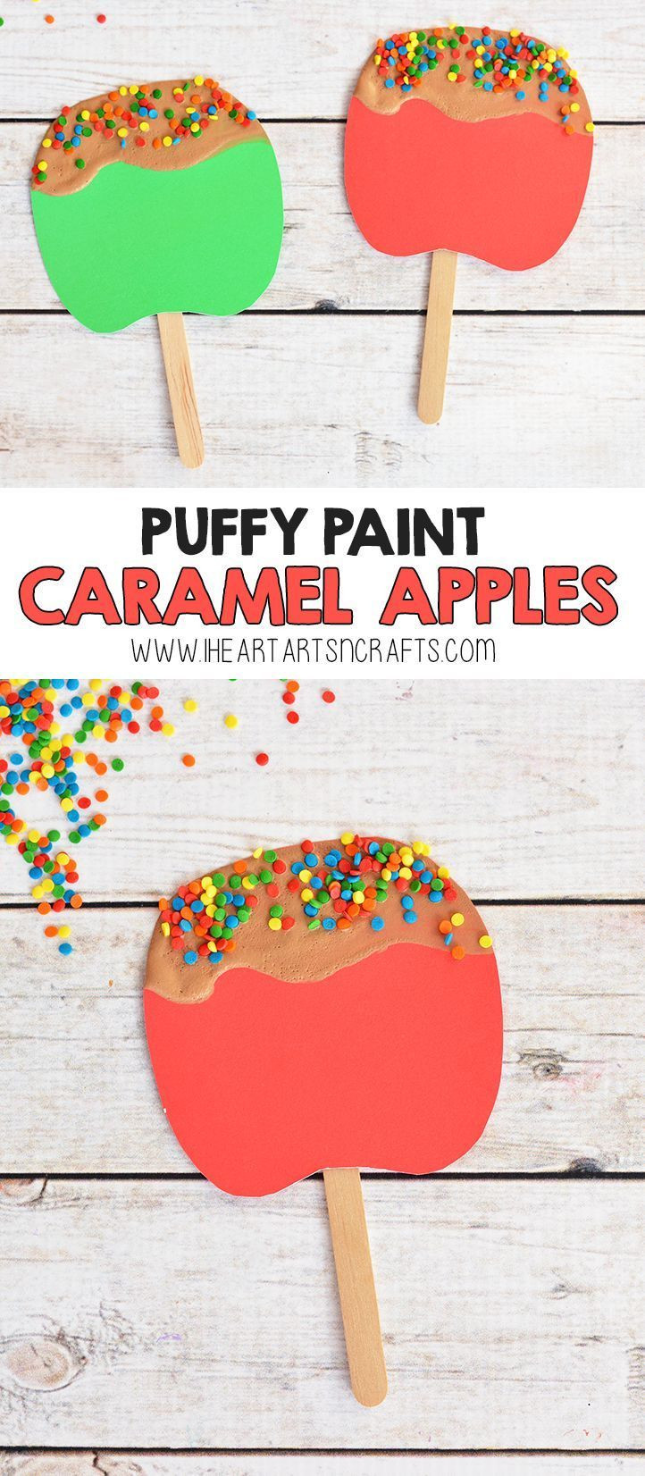 Toddler Art And Craft Projects
 Puffy Paint Caramel Apple Craft For Kids