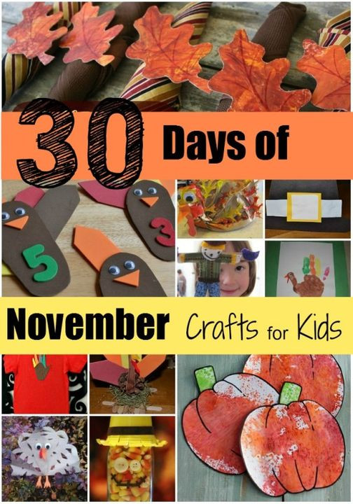Toddler Arts And Craft Projects
 30 Days of November Crafts for Kids – Lesson Plans