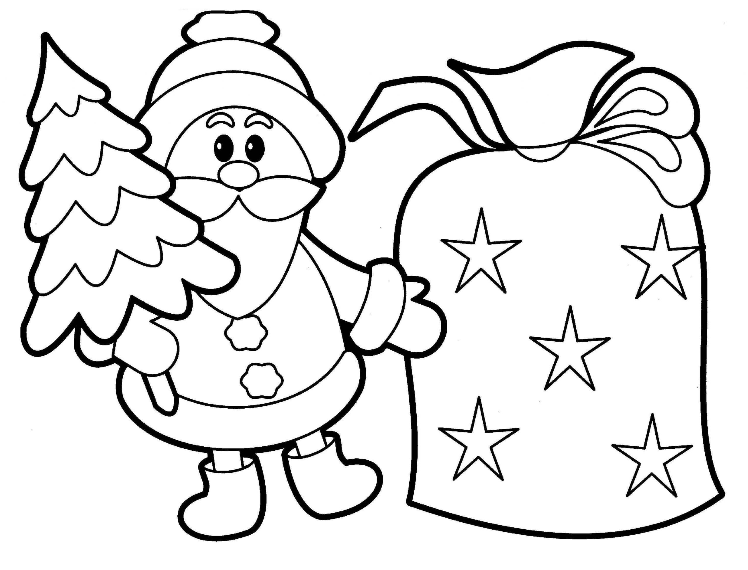 Toddler Christmas Coloring Pages Free
 Easy Preschool Coloring Pages