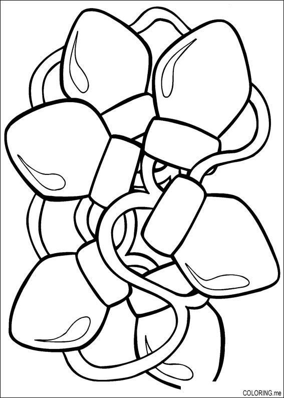 Toddler Christmas Coloring Pages
 Christmas Lights Coloring Page