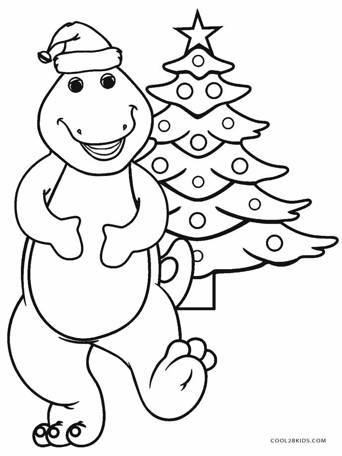Toddler Christmas Coloring Pages
 Free Printable Barney Coloring Pages For Kids