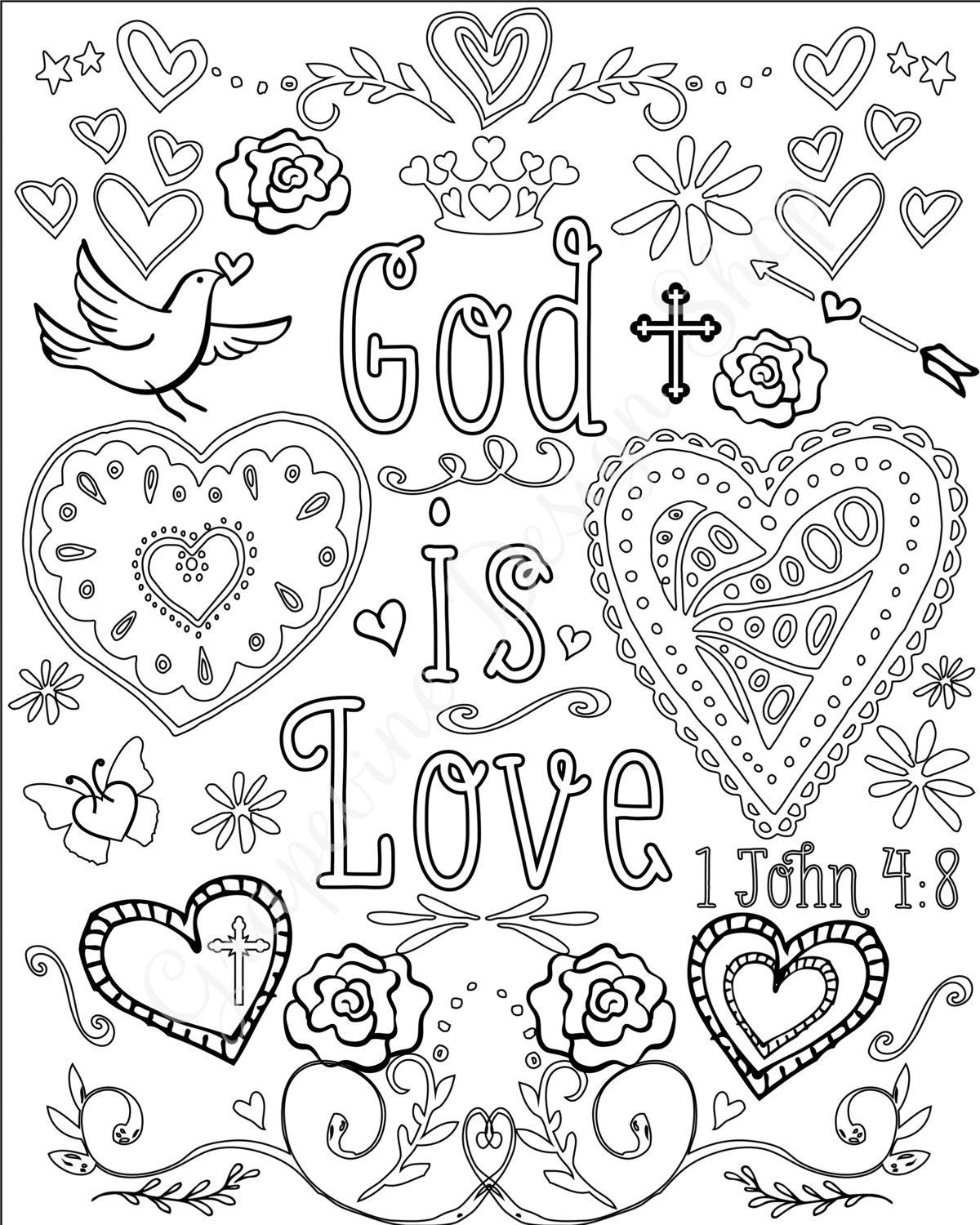 Toddler Coloring Pages Pdf
 Bible verse coloring pages Set of 5 Instant