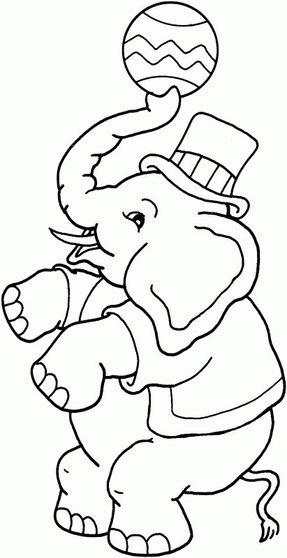 Toddler Coloring Sheet
 Circus coloring pages Circus elephant boy