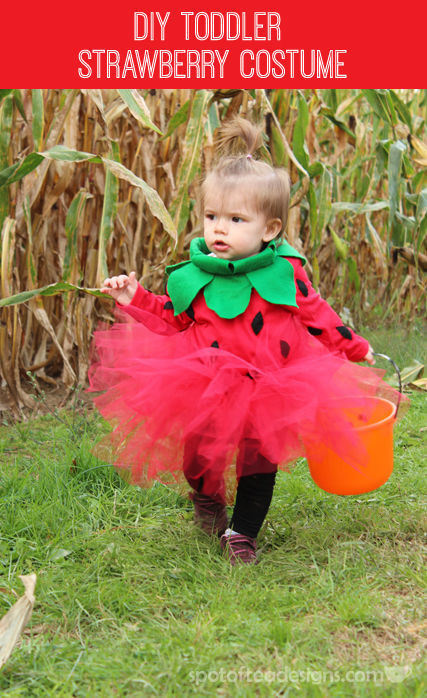 Toddler Costumes DIY
 DIY Toddler Strawberry Halloween Costume