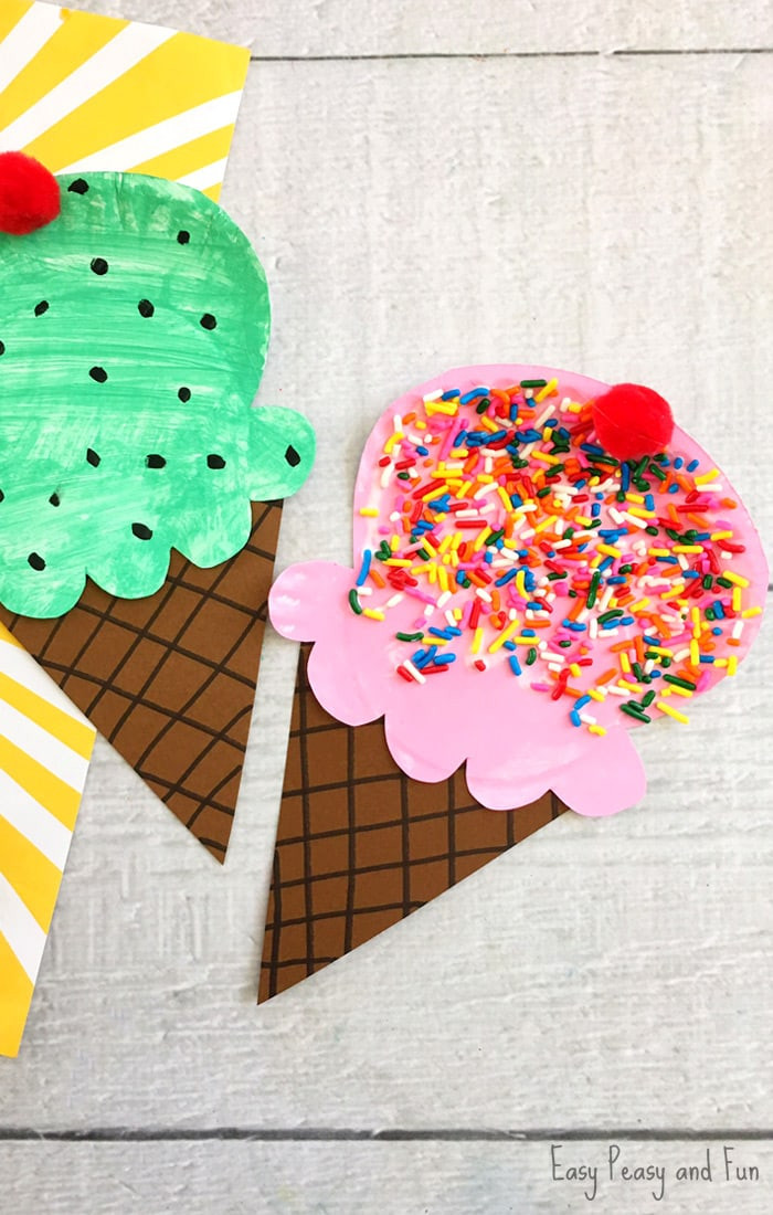 Toddler Craft Ideas
 Paper Plate Ice Cream Craft Summer Craft Idea for Kids