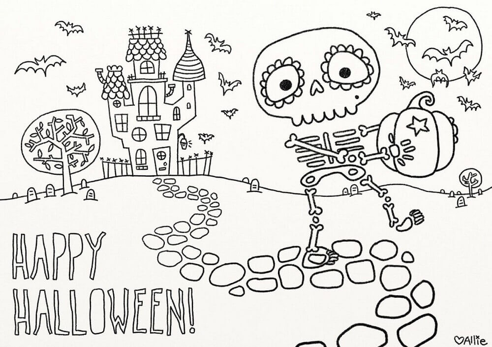 Toddler Halloween Coloring Pages Printable
 30 Cute Halloween Coloring Pages For Kids