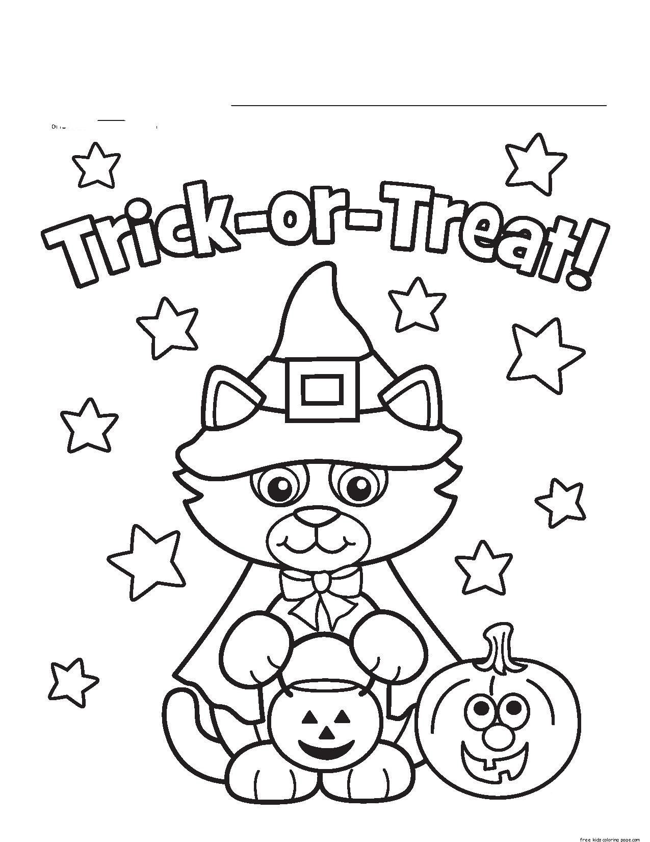 Toddler Halloween Coloring Pages Printable
 Free printable halloween coloring pages kids Halloween