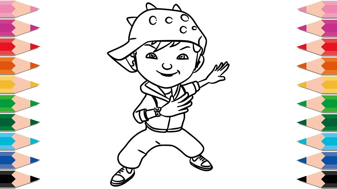 Toddler Learning Coloring Pages
 How to Draw BoBoiBoy for Kids Learning Colors Drawing