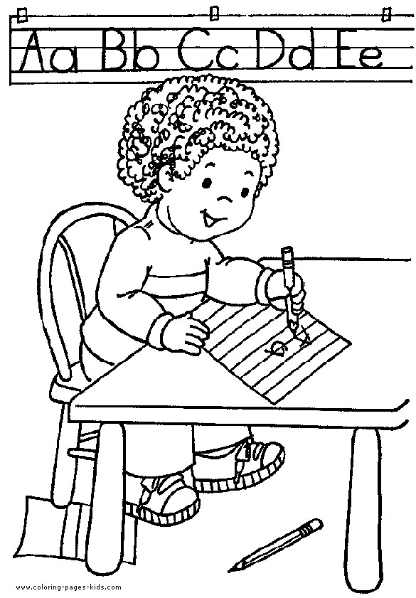 Toddler Learning Coloring Pages
 School color page Coloring pages for kids educational