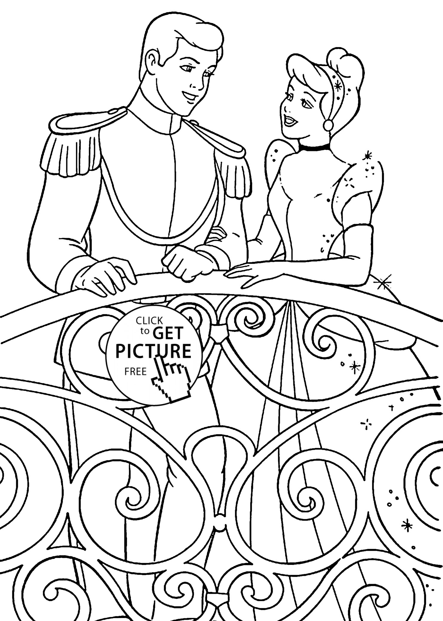 Toddler Printable Coloring Pages
 Cinderella coloring pages for kids printable free