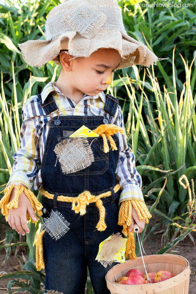 Toddler Scarecrow Costume DIY
 Easy No Sew Scarecrow Costume