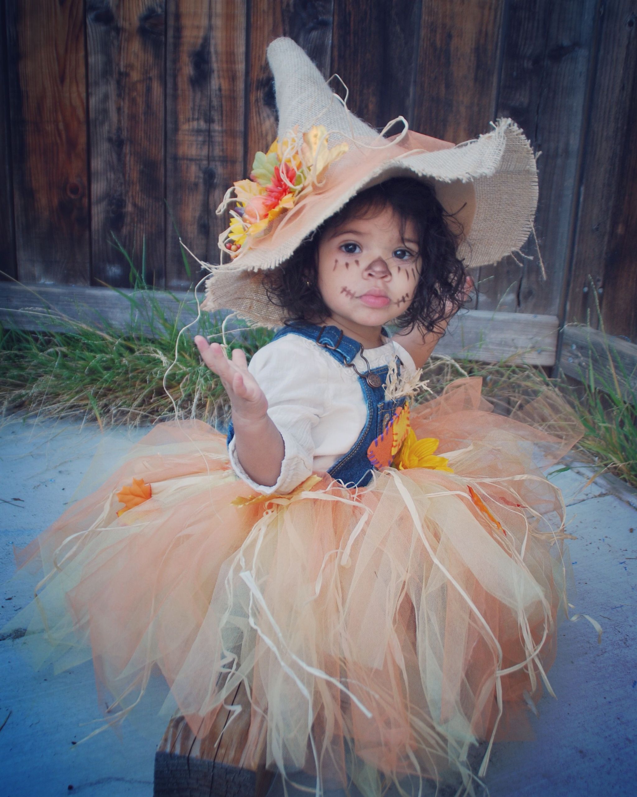 Toddler Scarecrow Costume DIY
 My little Scarecrow Bella s Halloween Tutu Costume 2015