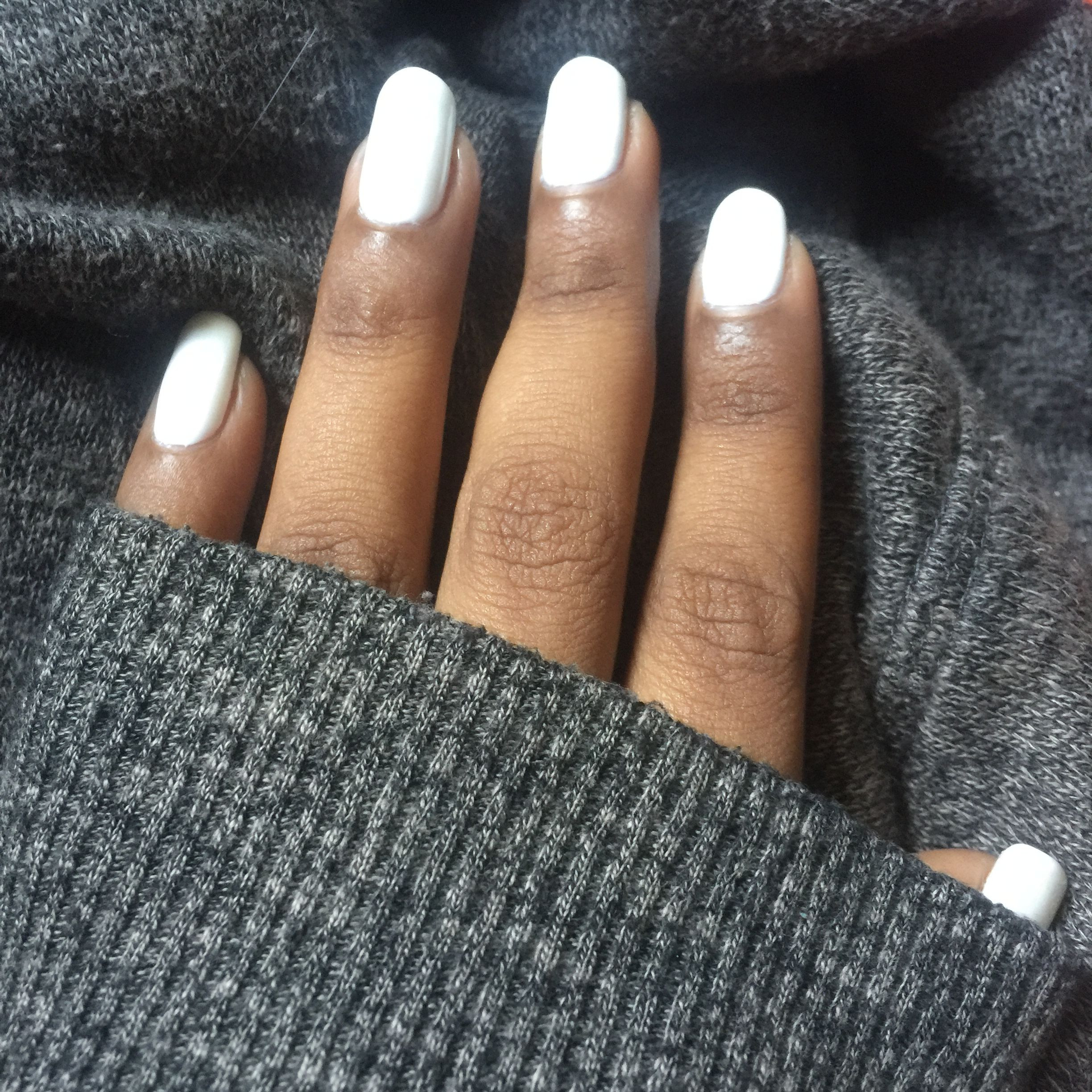 Toe Nail Colors For Dark Skin
 White nails on dark skin in 2019