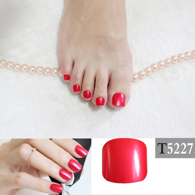 Toe Nail Colors Health
 Candy DIY Fashion Colors Toe Nails 24pcs Acrylic False