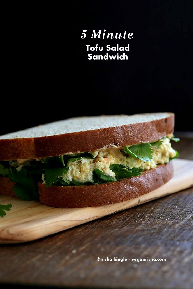 Tofu Sandwich Recipes
 5 Minute Tofu Egg Salad Sandwich Recipe Vegan Richa