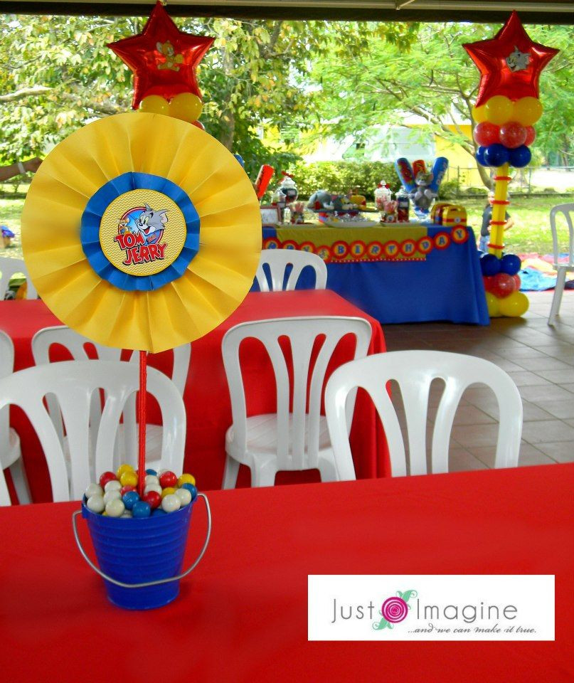 Tom And Jerry Birthday Party
 Tom and Jerry party table decor