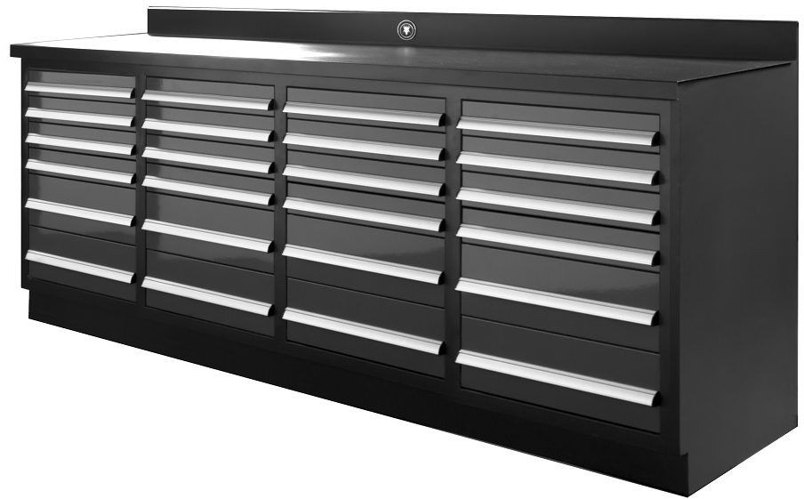 Tool Storage Bench
 24 Drawer Workbench with Integrated Tool Storage by