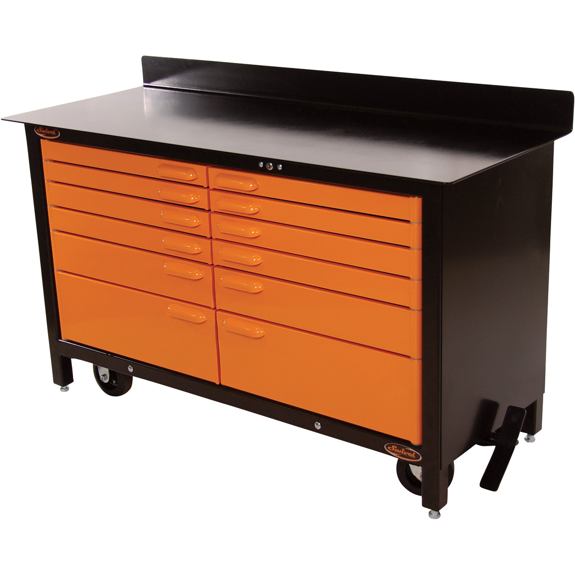 Tool Storage Bench
 Swivel Storage Solutions 60in Movable Workbench Model