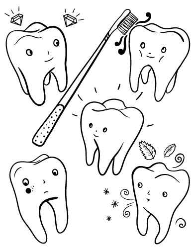 Tooth Coloring Pages Printable
 Pin by Muse Printables on Coloring Pages at ColoringCafe