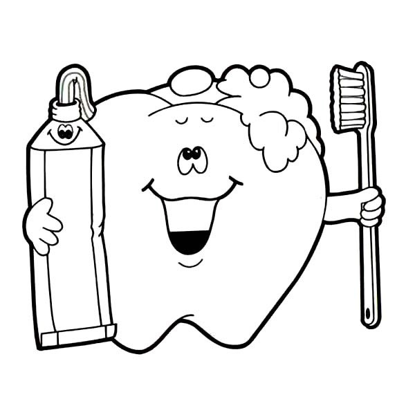 Tooth Coloring Pages Printable
 Jobs Coloring Kids