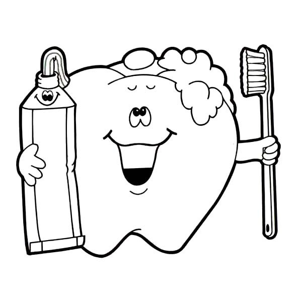 Tooth Coloring Pages Printable
 Brushing Teeth Coloring Page at GetColorings