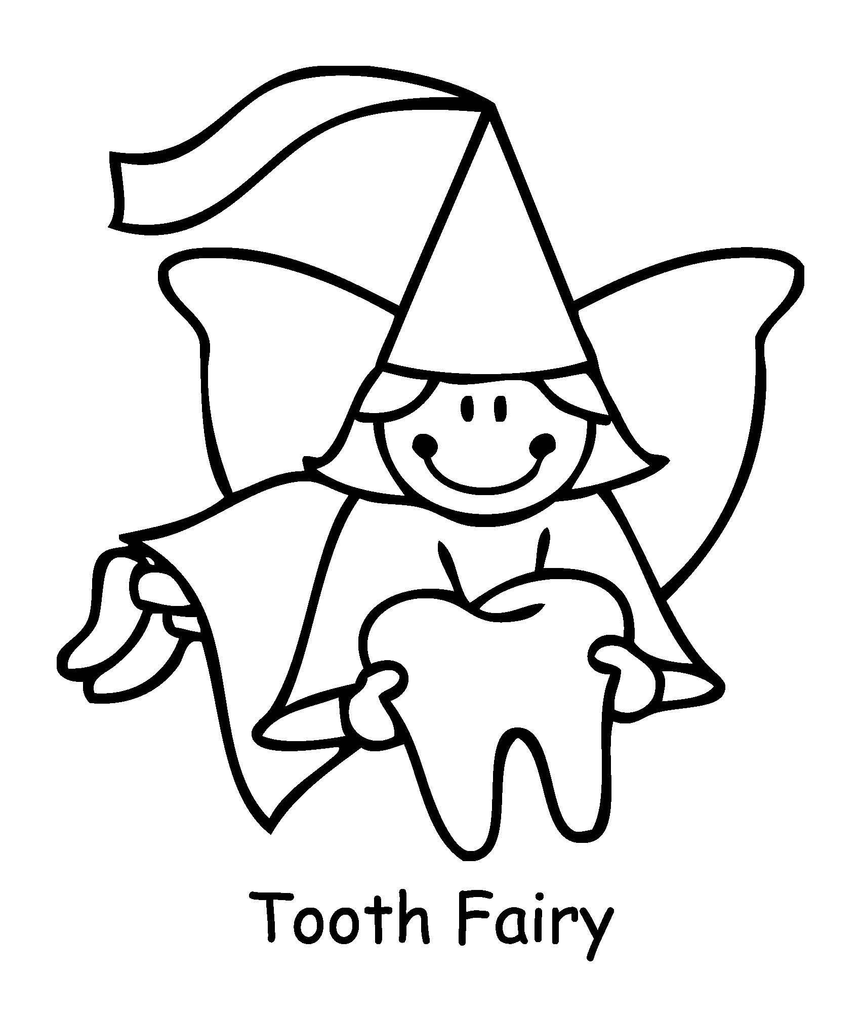 Tooth Coloring Pages Printable
 Coloring Pages for Tooth Fairy