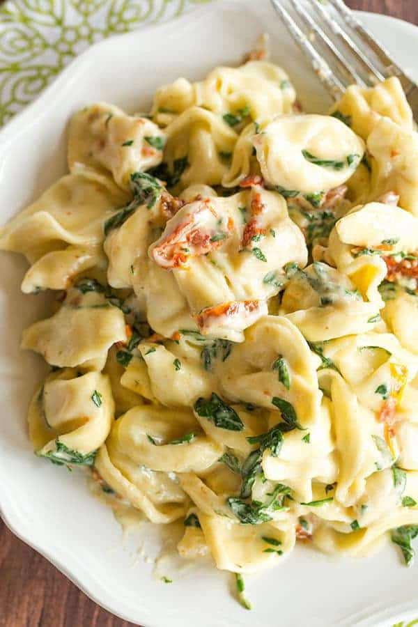 Tortellini Sauces Recipes
 Tortellini in Parmesan Cream Sauce with Spinach and Sun