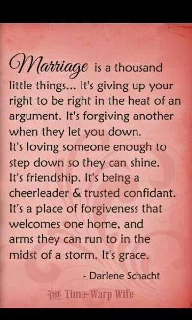 Tough Marriage Quotes
 Marriage is a thousand little things