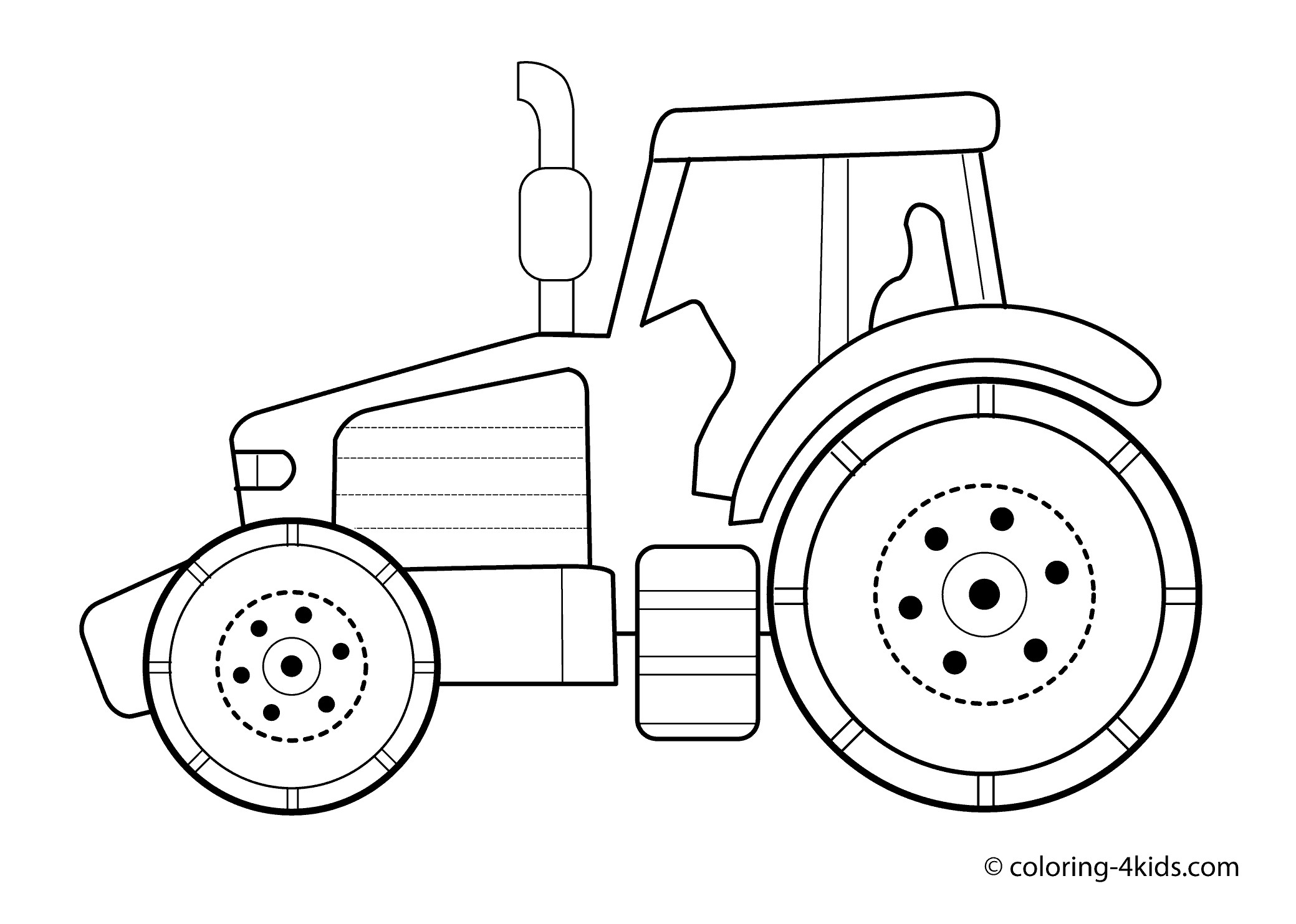 Tractor Coloring Pages For Kids
 Tractor Transport Coloring pages for kids printable