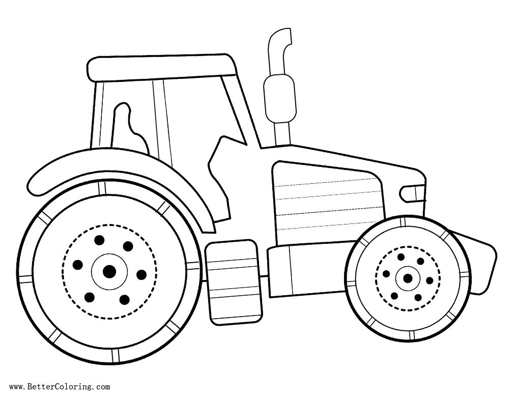 Tractor Coloring Pages For Kids
 Simple Tractor Coloring Pages for Preschool Kids Free