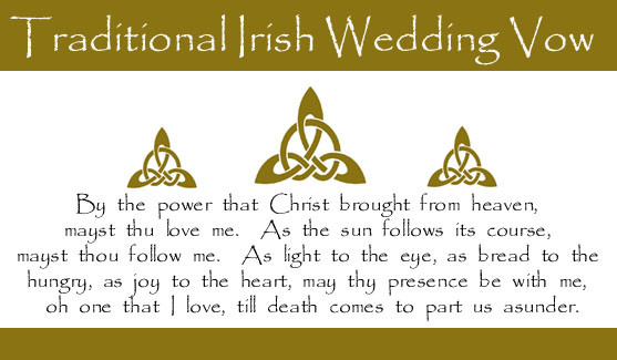 Traditional Irish Wedding Vows
 Irish Marriage Quotes QuotesGram