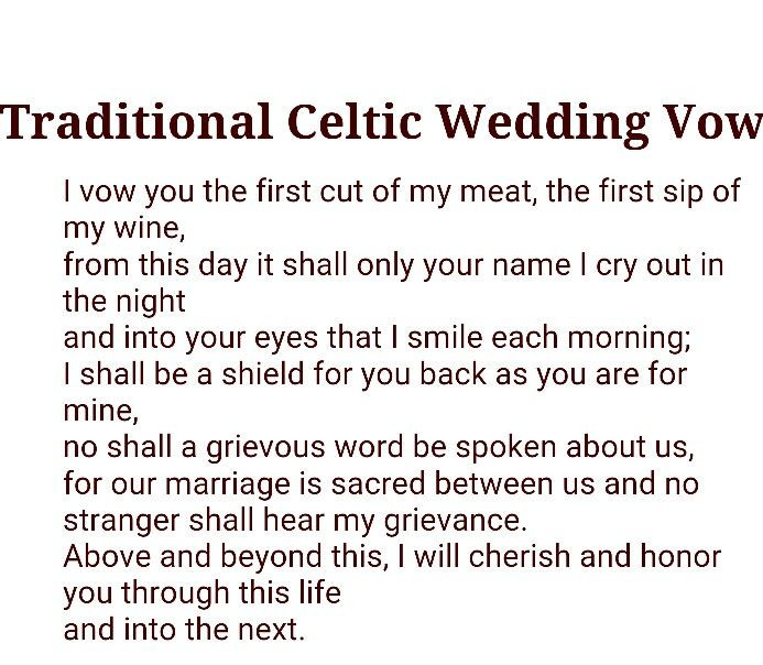 Traditional Irish Wedding Vows
 17 Best images about handfasting ceremony on Pinterest