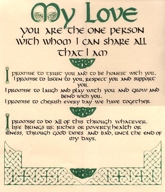 Traditional Irish Wedding Vows
 Wedding Certificates Quaker and Others