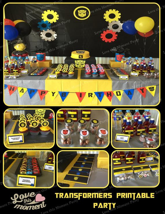 Transformers Birthday Decorations
 Transformers Printable Birthday Party Package Bumblebee