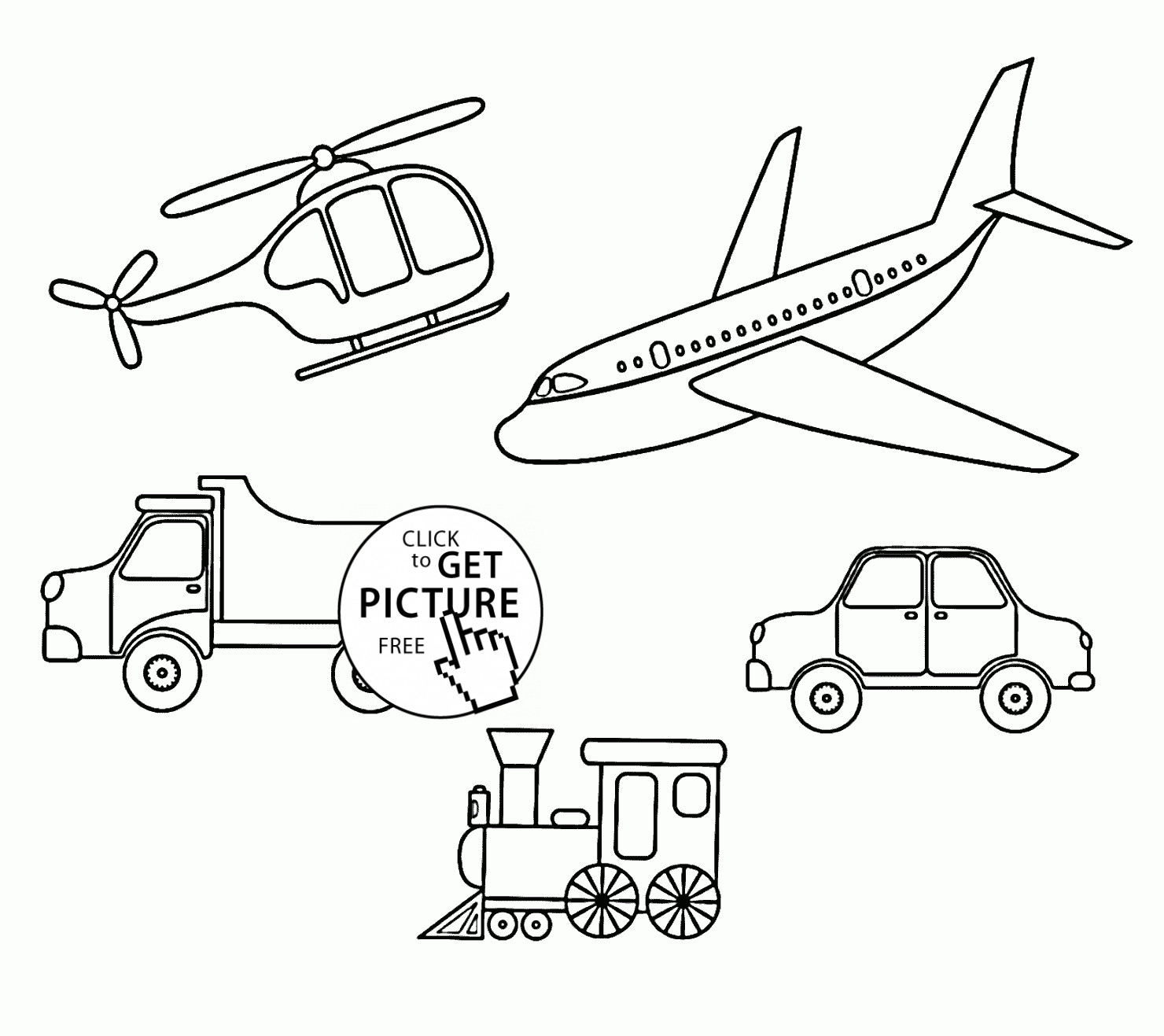Transportation Coloring Pages For Toddlers
 Different Transportation coloring page for kids coloring