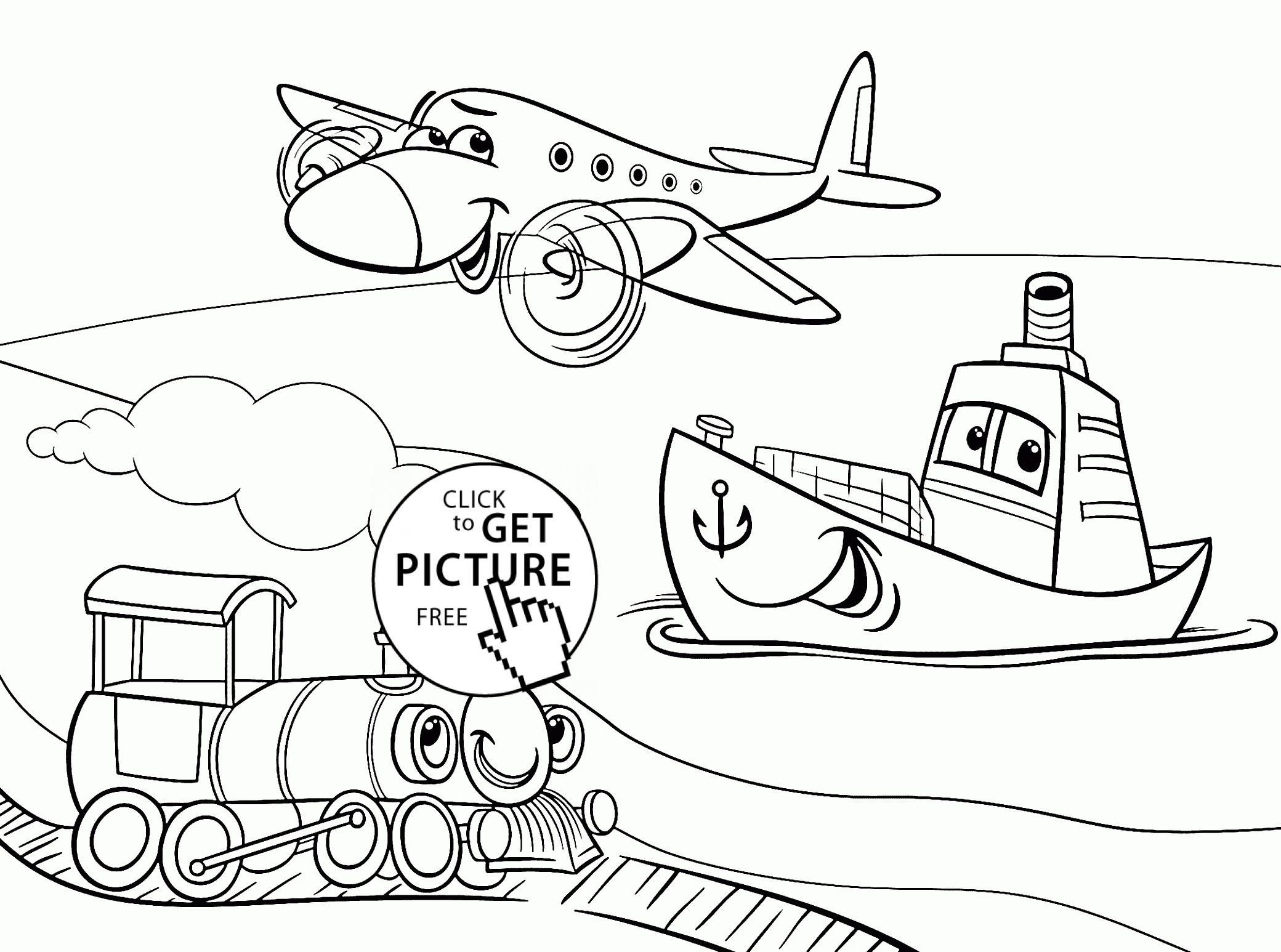 Transportation Coloring Pages For Toddlers
 Air Transportation Coloring Pages Coloring Home