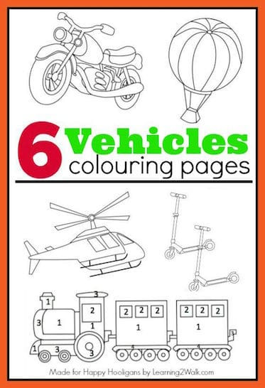 Transportation Coloring Pages For Toddlers
 Transportation Colouring Pages for Boys Happy Hooligans