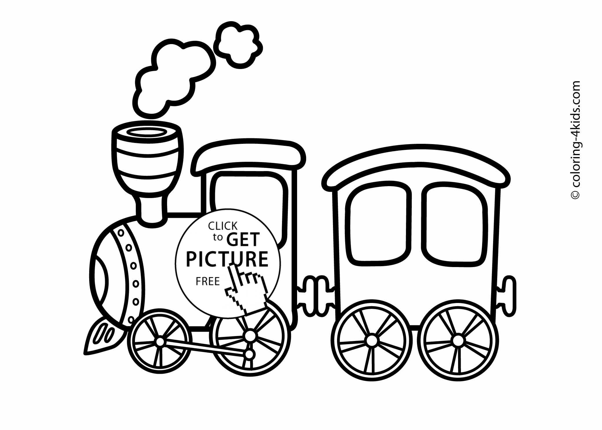 Transportation Coloring Pages For Toddlers
 Toy Train Black And White