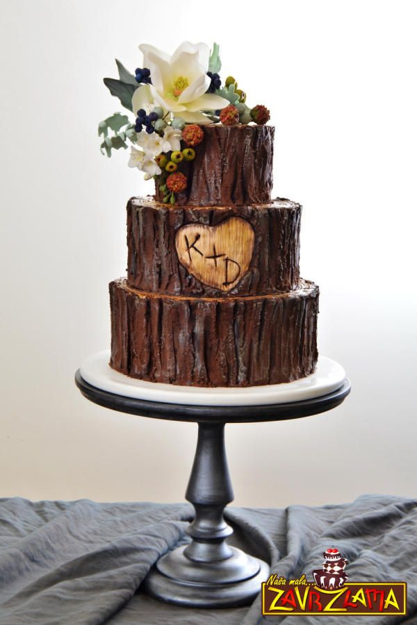 Tree Stump Wedding Cake
 Pin by CakesDecor on Wedding Cakes